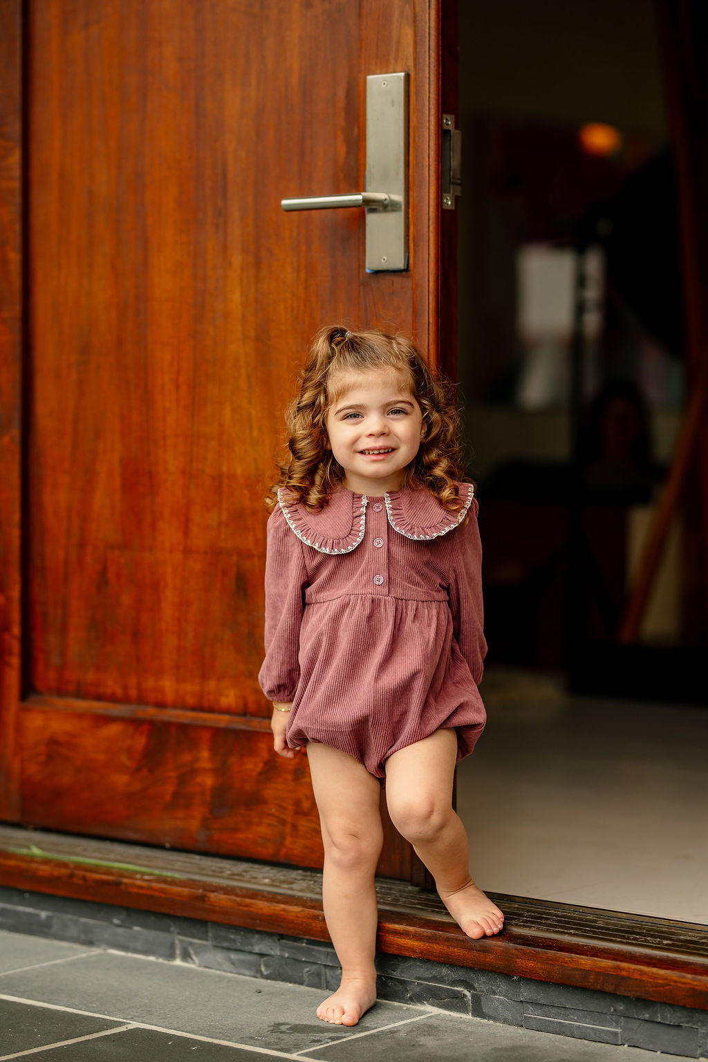 Cord-Romper-Mauve