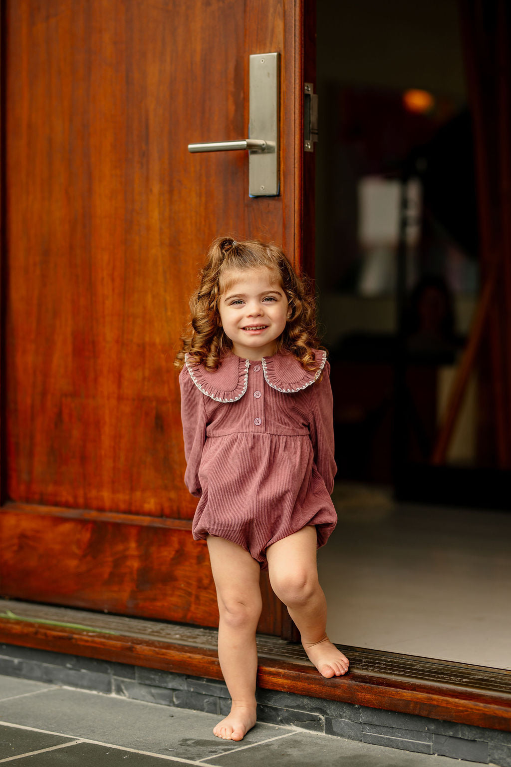 Cord-Romper-Mauve